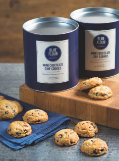 Mini Chocolate Chip Cookies Canister Blue Flour Bakery